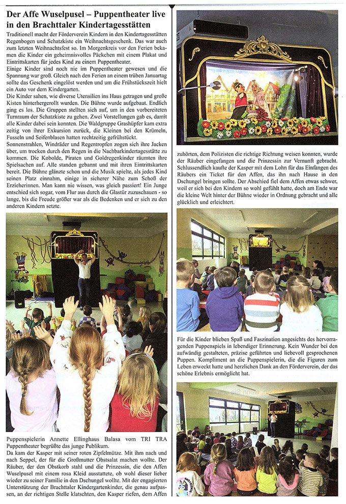 puppentheater live in den brachttaler kitas